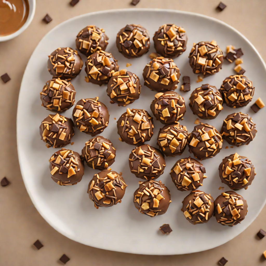 Pixelated Chocolate Peanut Butter Energy Bites