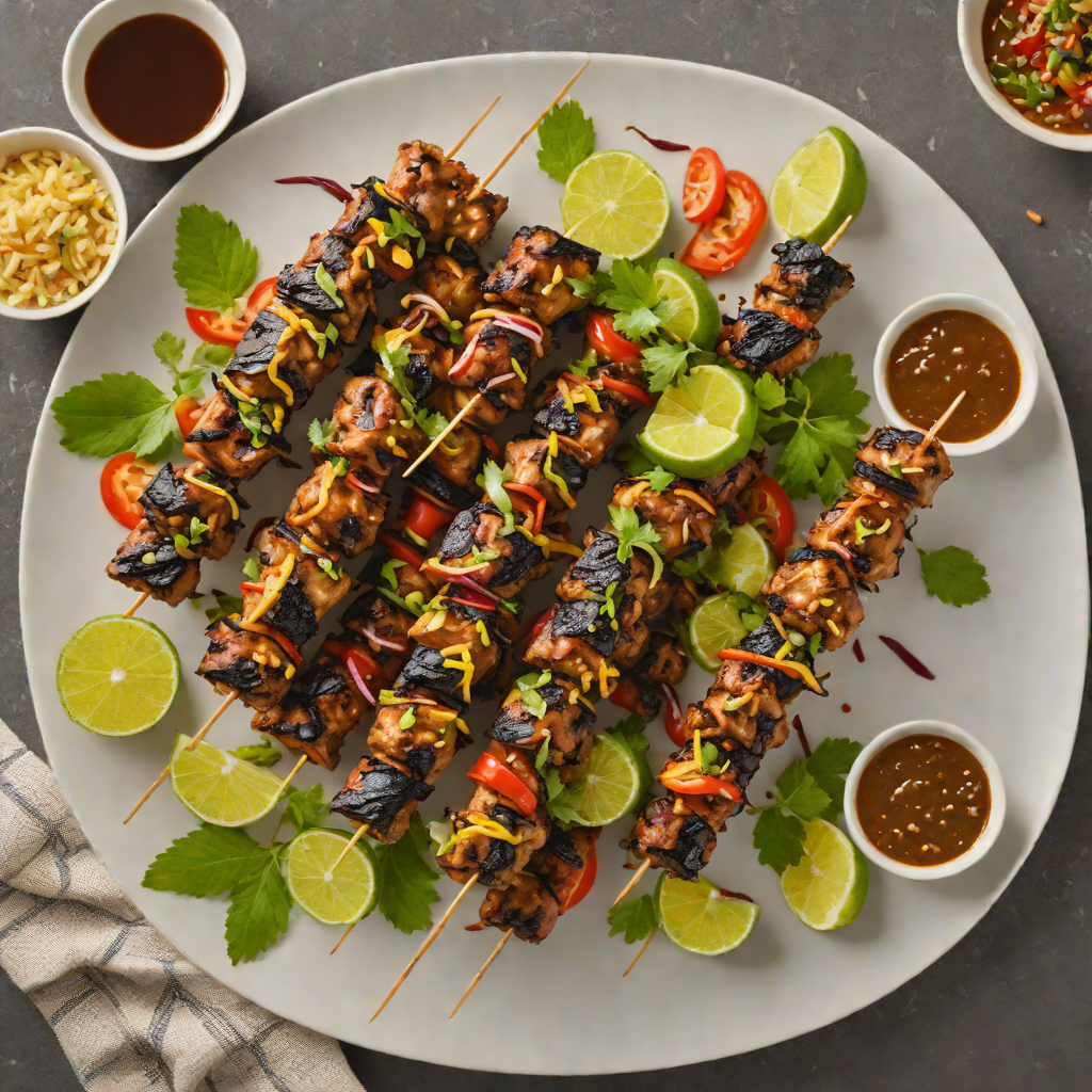 Black Rum-Spiked Jerk Chicken Skewers