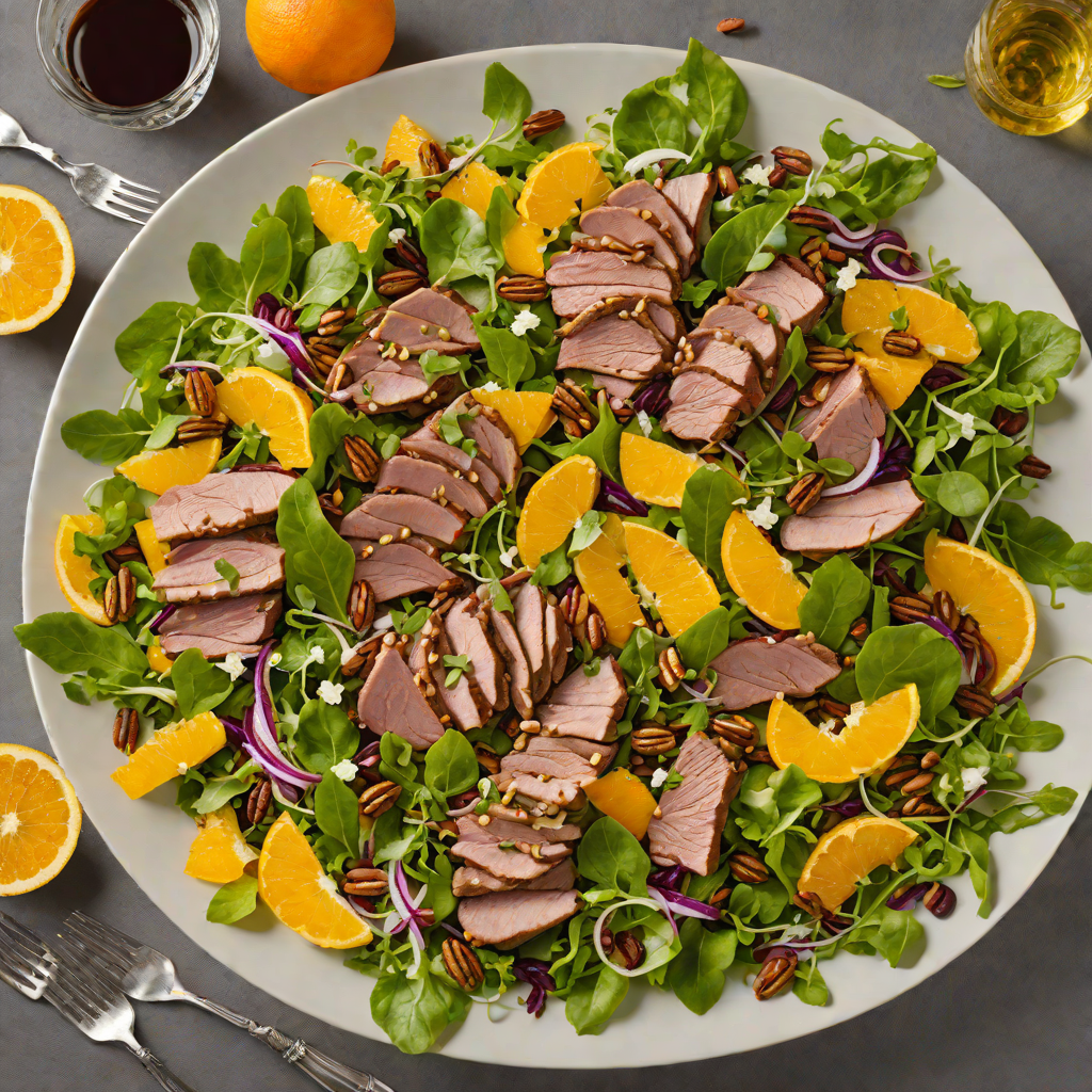 Spiced Goose and Orange Salad with Walnut Vinaigrette
