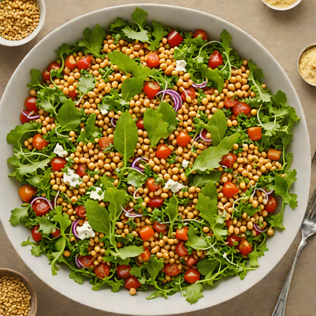 Saturn’s Capricorn-Inspired Lentil and Chickpea Salad with Tahini Dressing