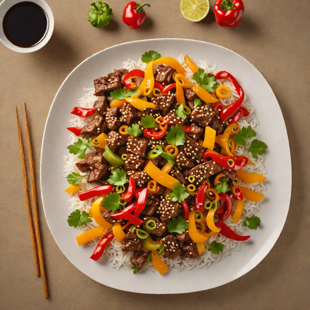 Stir-Fried Beijing Beef with Bell Peppers and Hoisin Sauce
