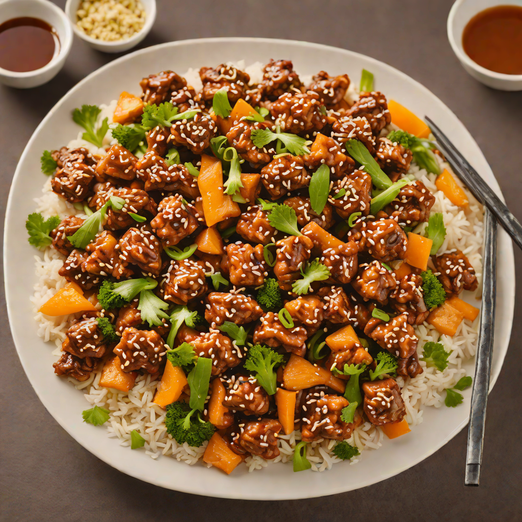Orange Chicken Stir-Fry with Crispy Beijing Beef Bites