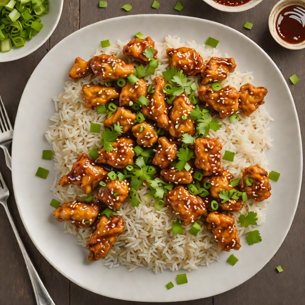 Vietnamese Orange Chicken with Garlic and Scallion Rice