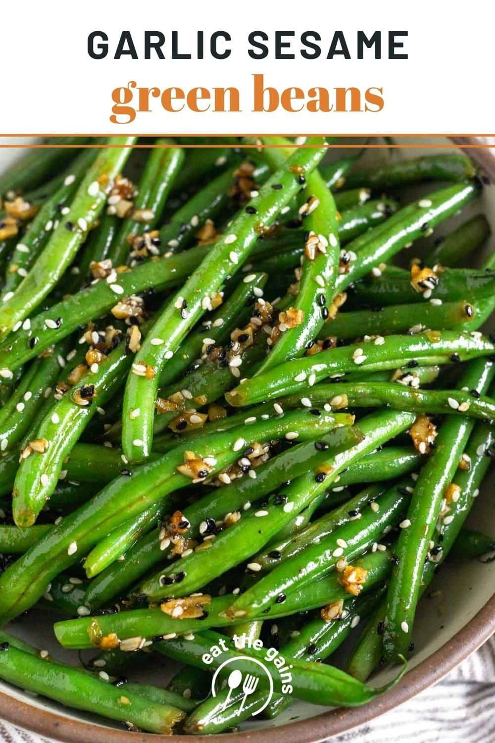 Sautéed Garlic and Chili Green Beans with Toasted Sesame