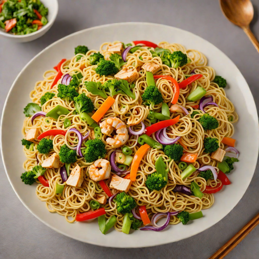 Garlic-Ginger Noodle Stir Fry with Mixed Vegetables