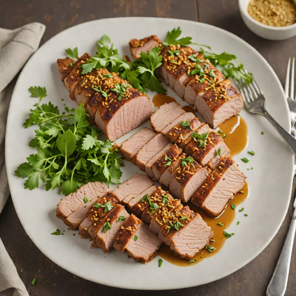 Oven-Baked Spiced Pork Tenderloin with Garlic and Herb Rub