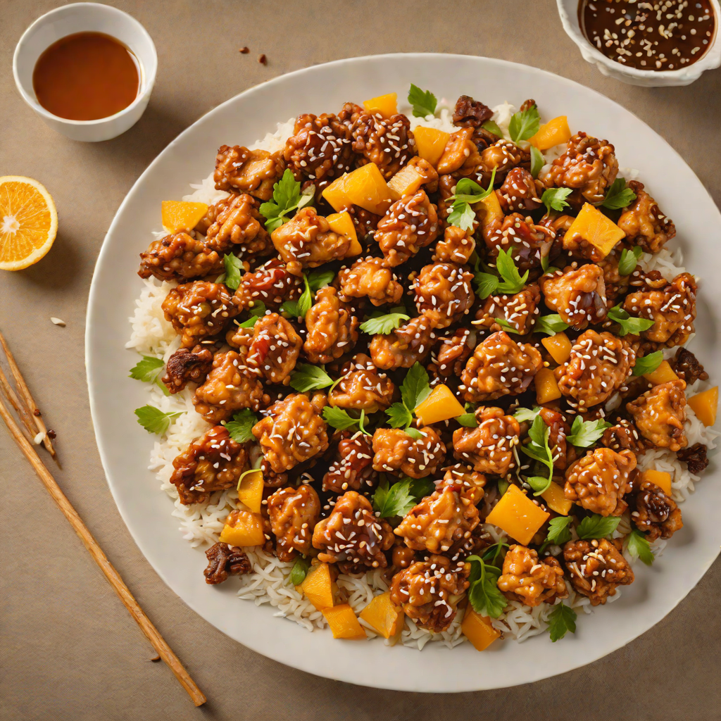 Stir-Fried Orange Chicken with Crispy Beijing Beef Bites