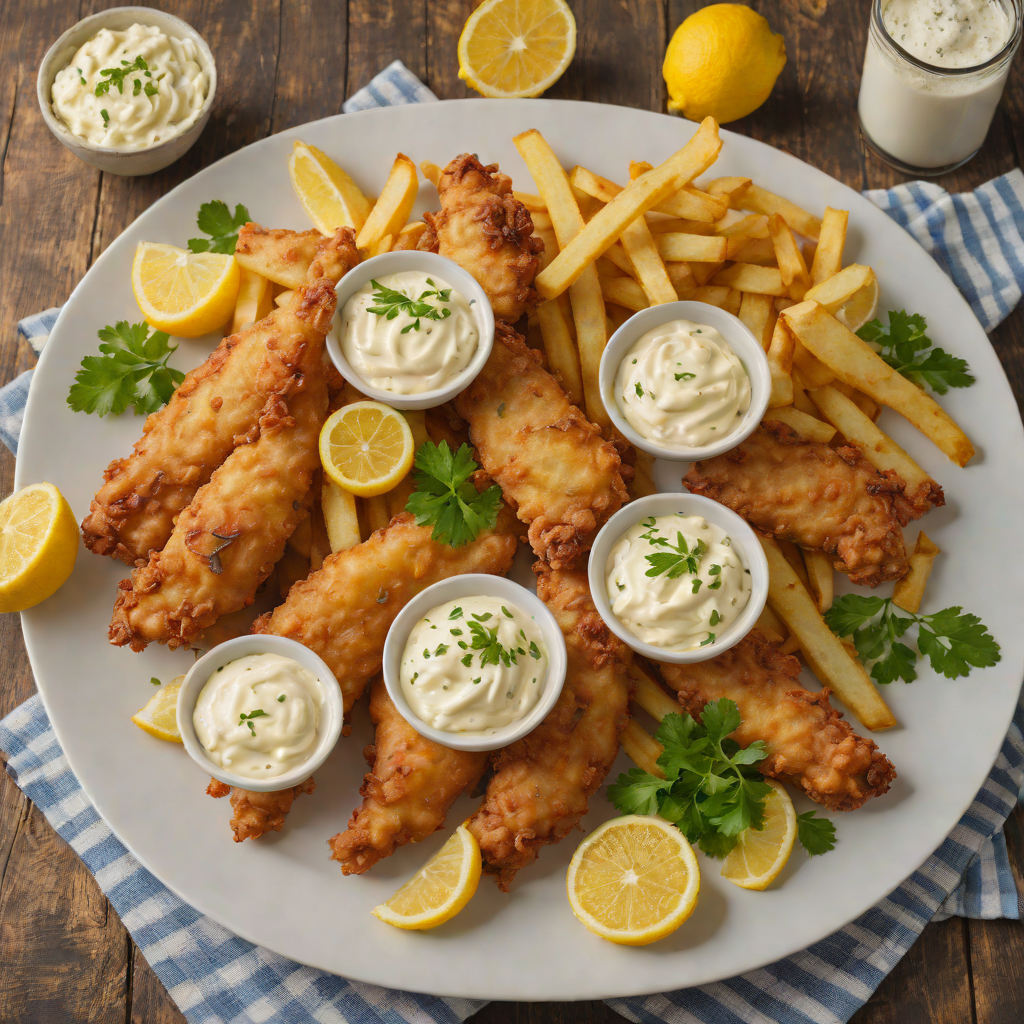 Craft Beer-Battered Fish and Chips with Lemon-Dill Aioli