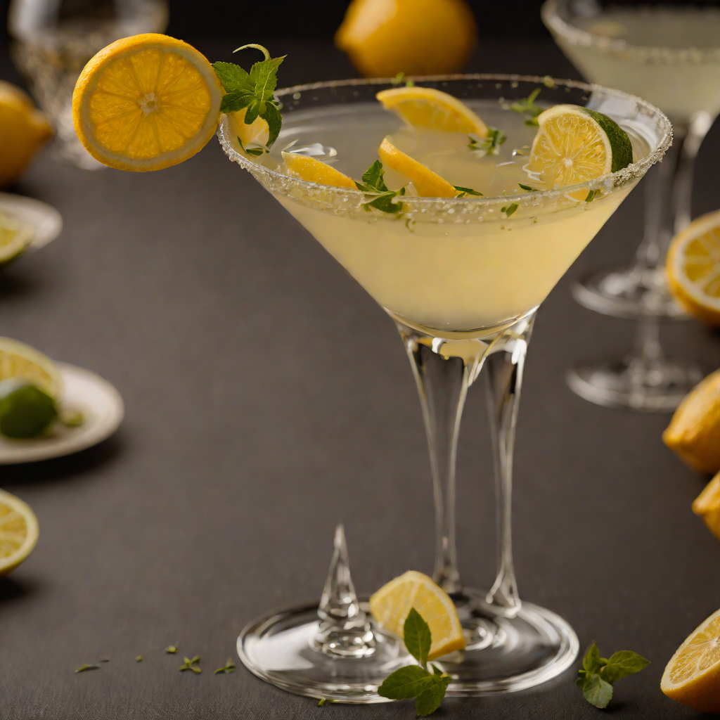 Citrus-Gin Martini with Fresh Lemon Zest