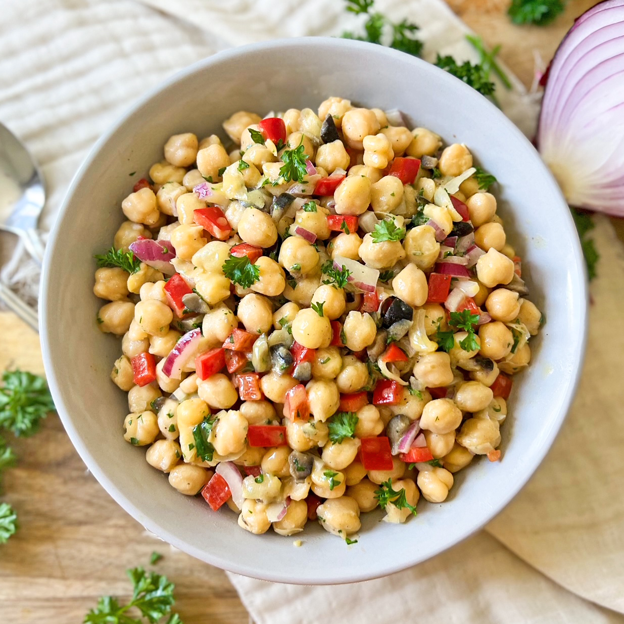 Hidden Spice Salad with Crispy Chickpeas