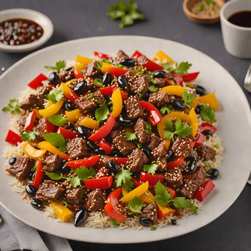 Spiced Beef Stir-Fry with Bell Peppers and Black Bean Sauce