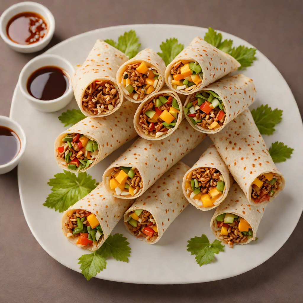 Fried Egg Roll Wraps with Spicy Hoisin Dipping Sauce