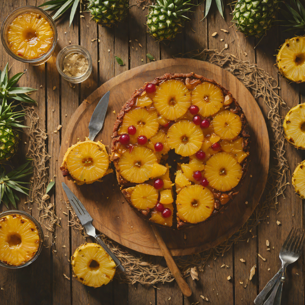 Golden Rum-Spiked Pineapple Upside-Down Cake