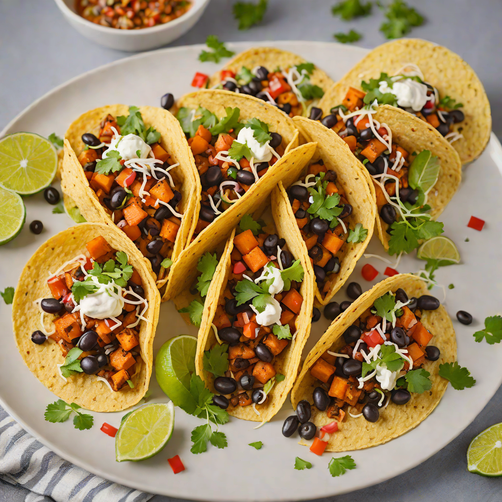 Jazz-Inspired Spiced Sweet Potato and Black Bean Tacos