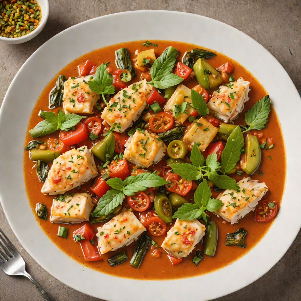 Coconut-Spiced Kenyan Fish Stew with Tomato and Okra