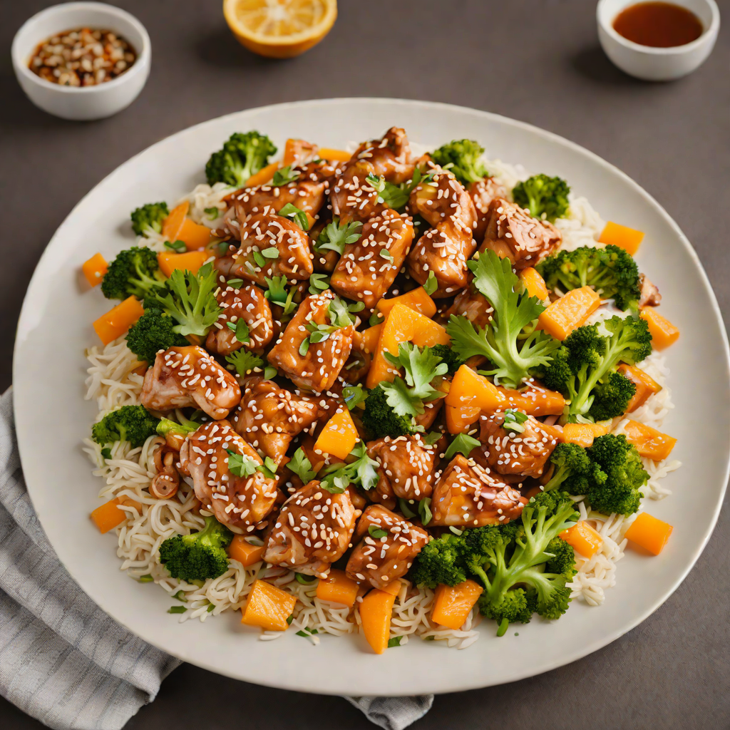Garlic-Ginger Orange Glazed Chicken Stir Fry