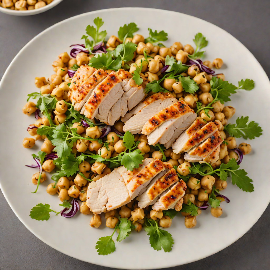 Pan-Seared Chicken with Spiced Chickpea Salad
