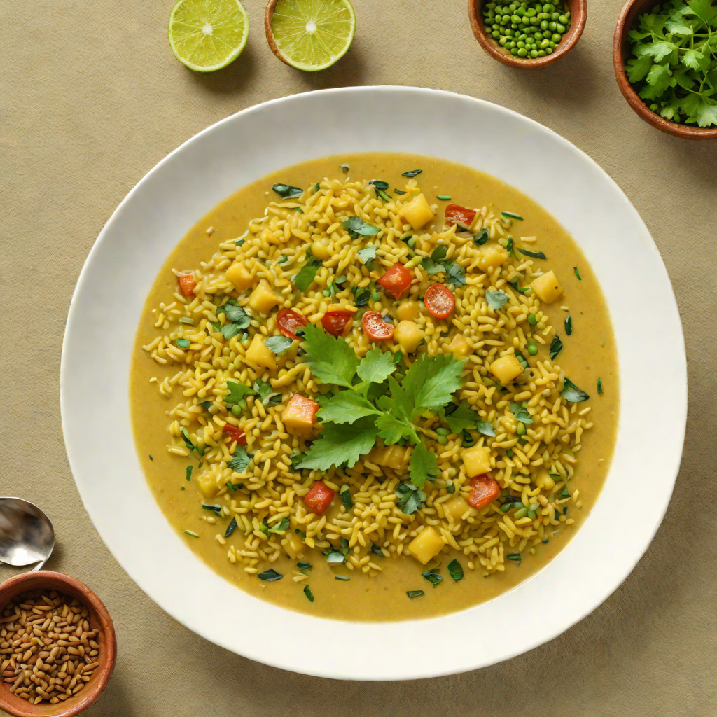 Steamed Moong Dal and Bottle Gourd Khichu