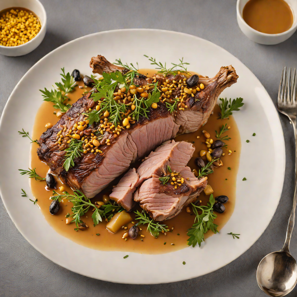 Slow-Roasted Lamb Shoulder with Wattleseed and Thyme