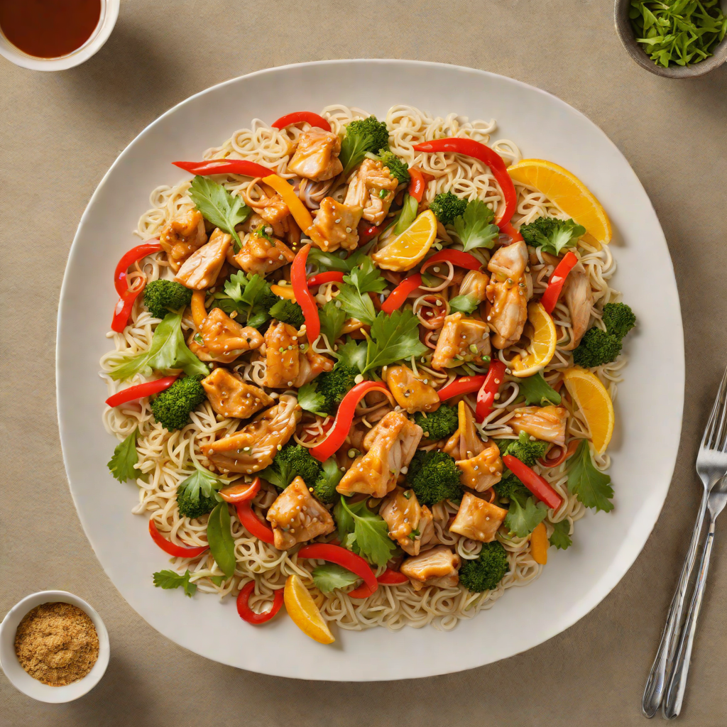 Orange-Curaçao Yuzu Chicken Stir-Fry