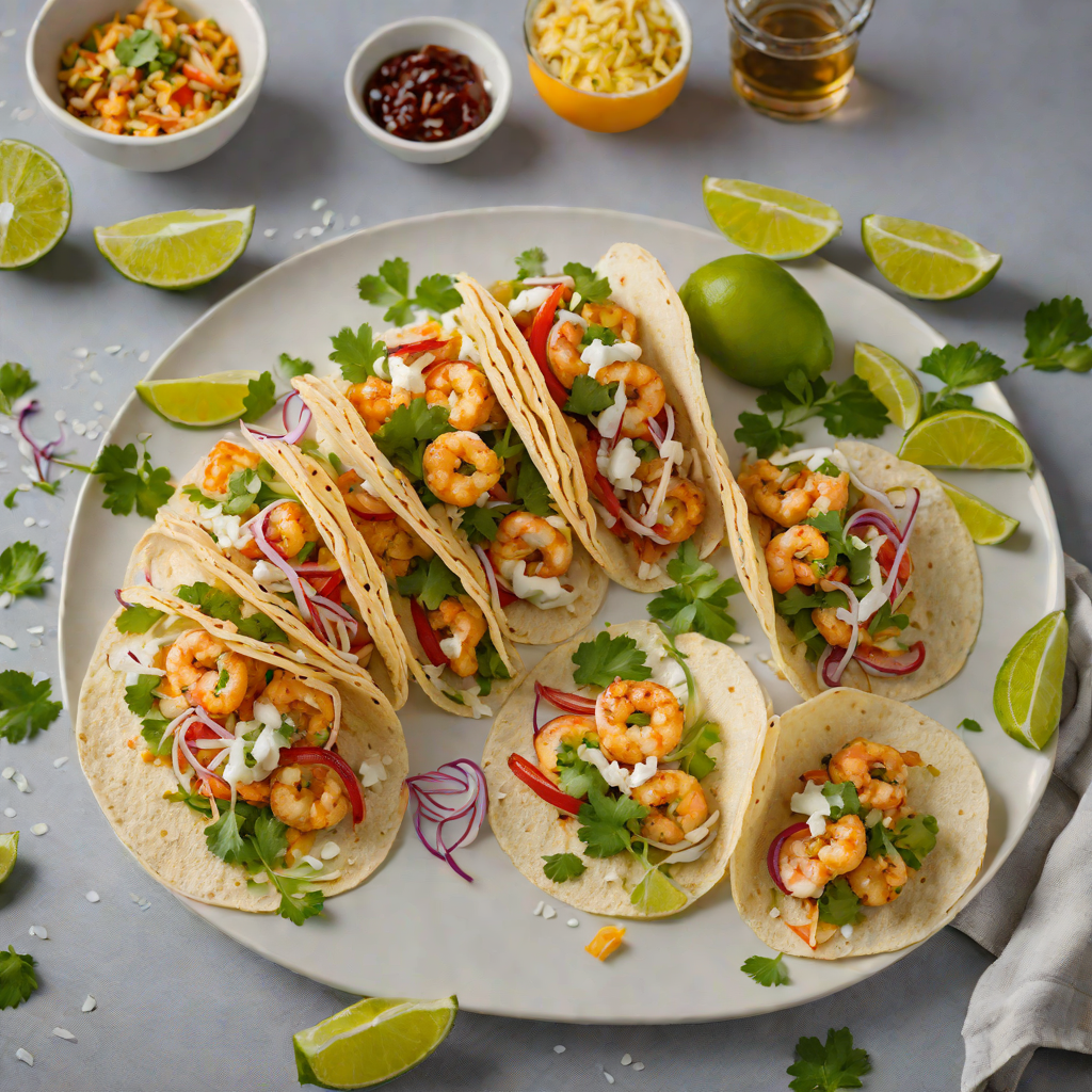 Yuzu Citrus and Mezcal Spiced Shrimp Tacos