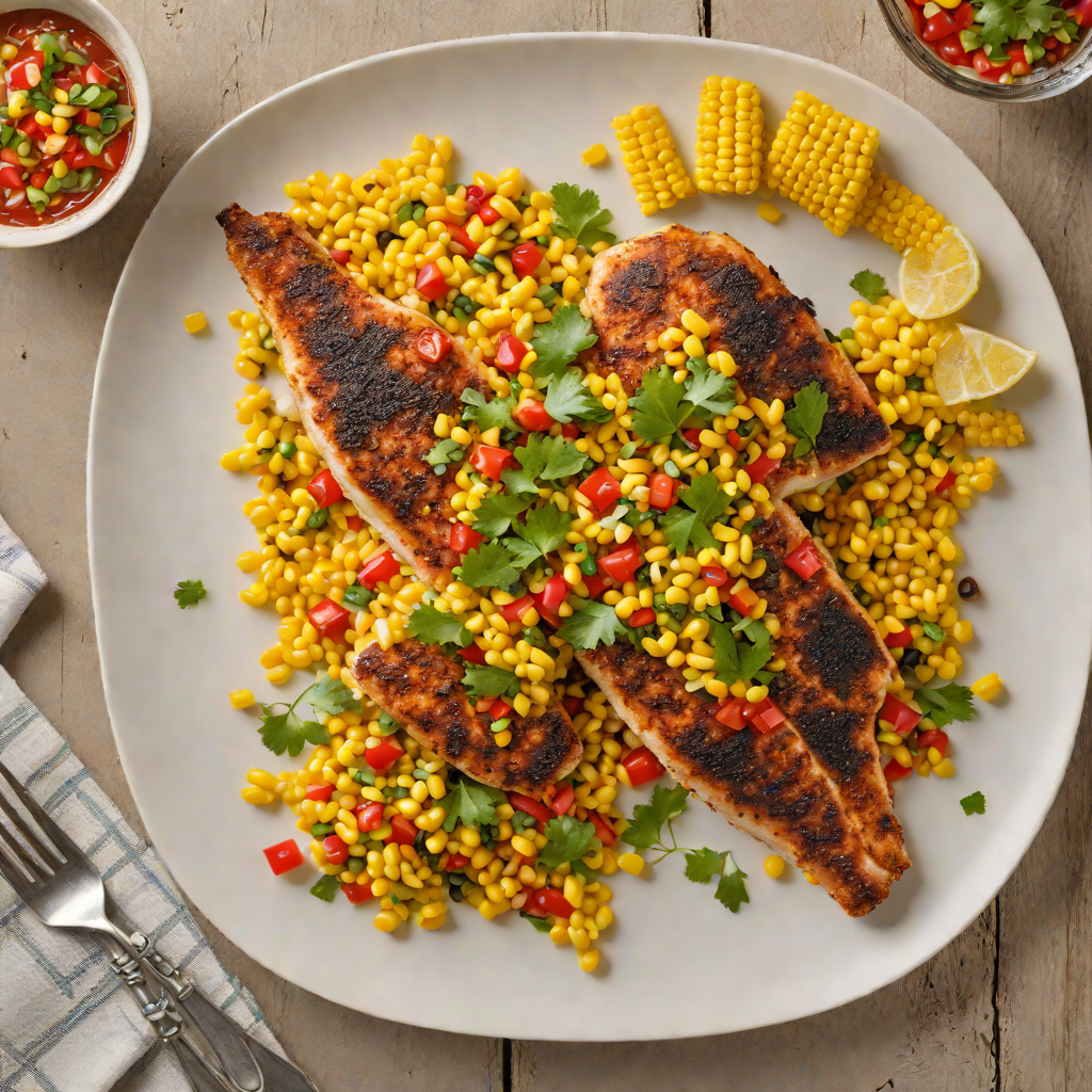 Baked Cajun-Spiced Catfish with Regional Corn Relish