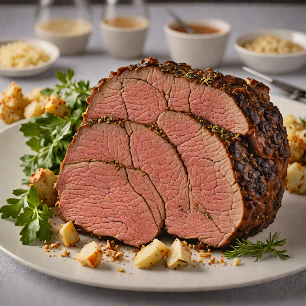Smoked Prime Rib Roast with Garlic and Herb Crust