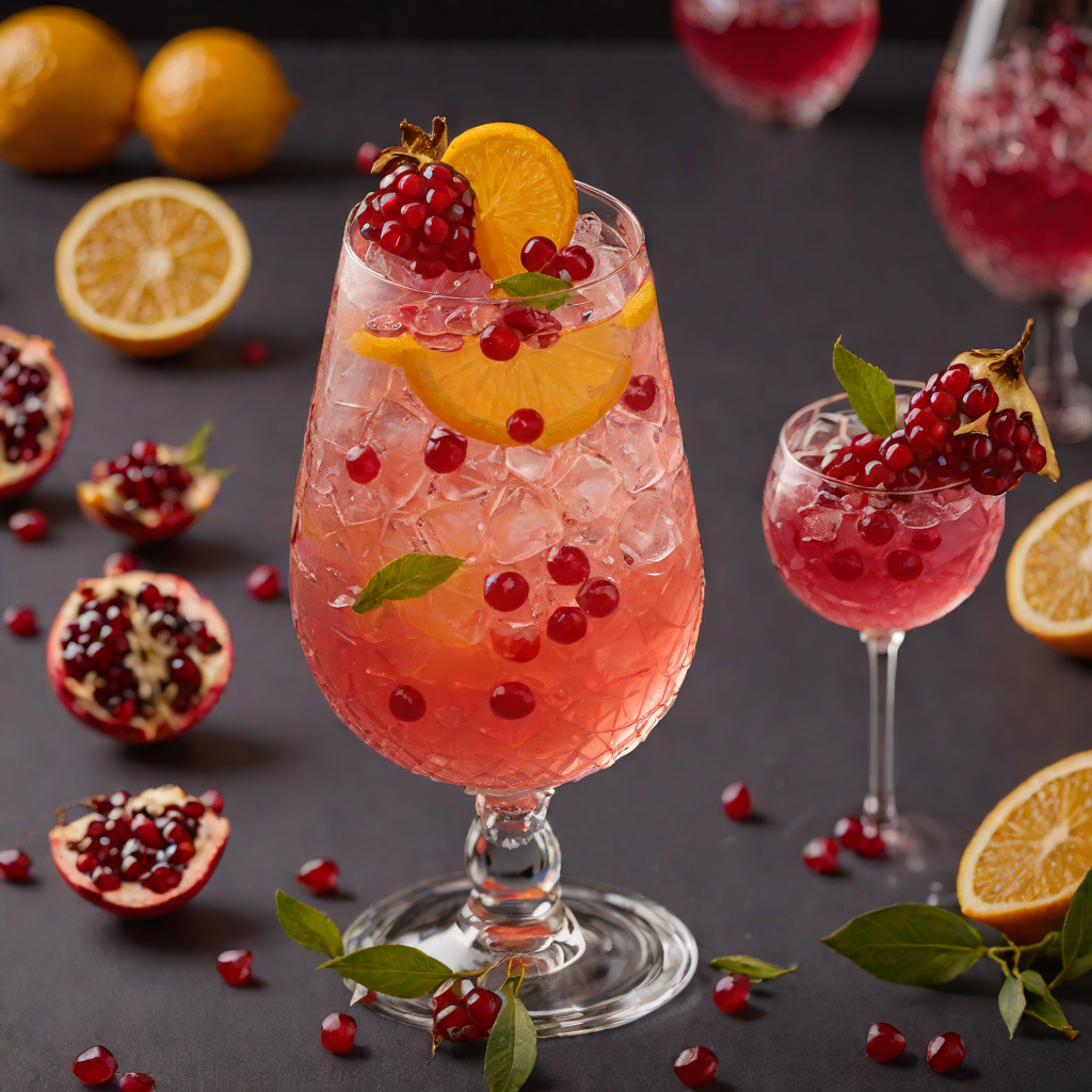 Shaken Pomegranate Citrus Fizz