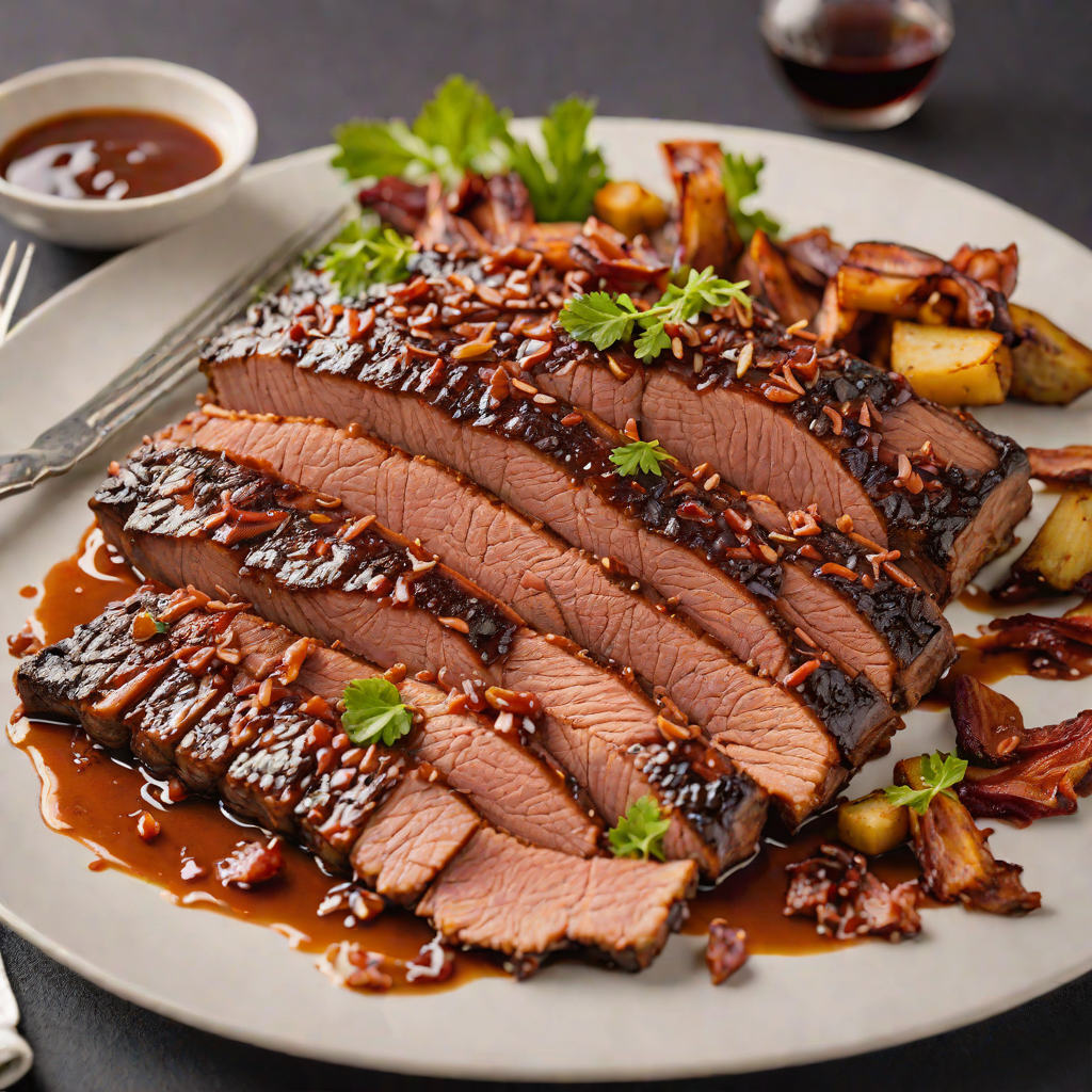 Slow-Smoked Beef Brisket with Maple-Bacon Glaze