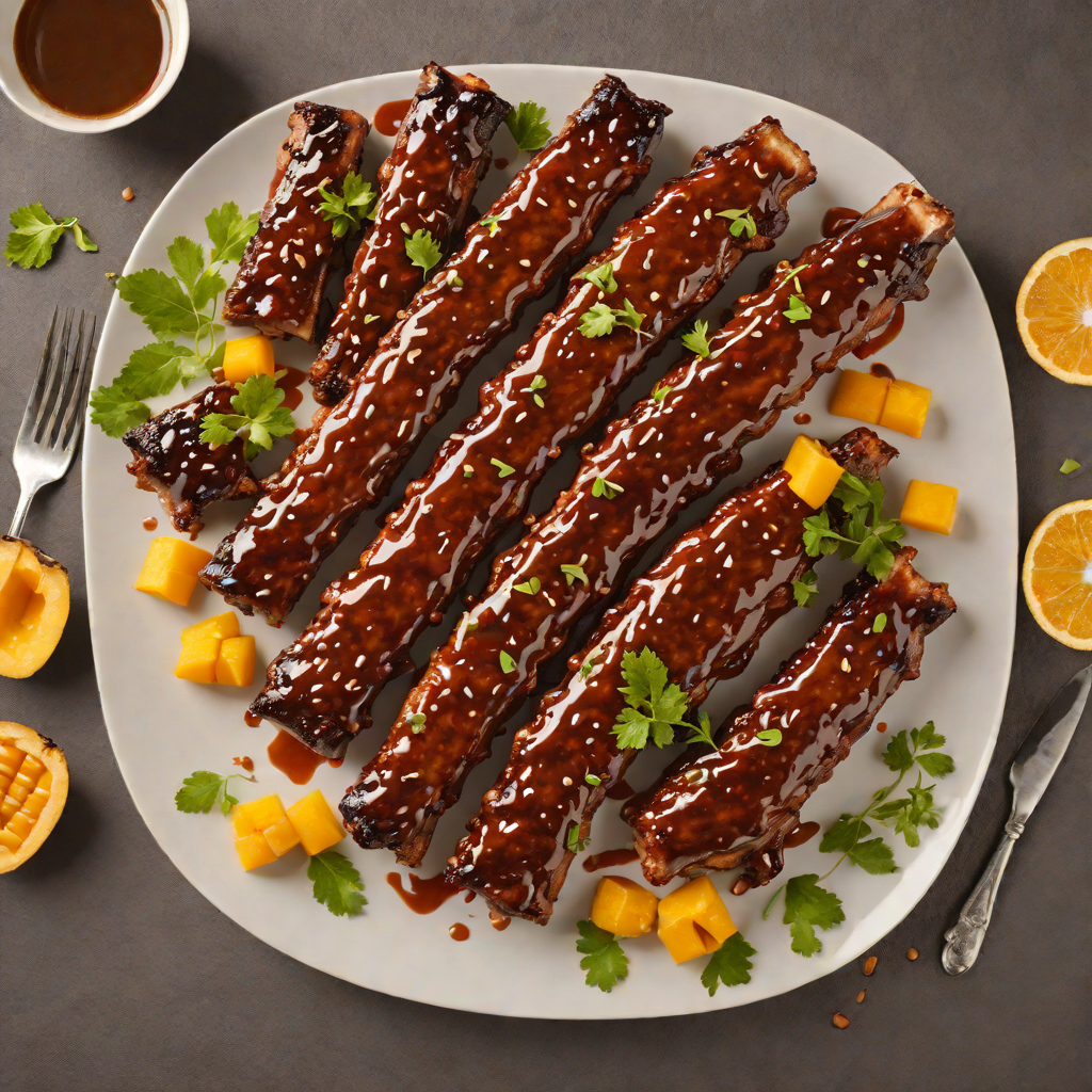 Smoked Maple-Mango Glazed Pork Ribs