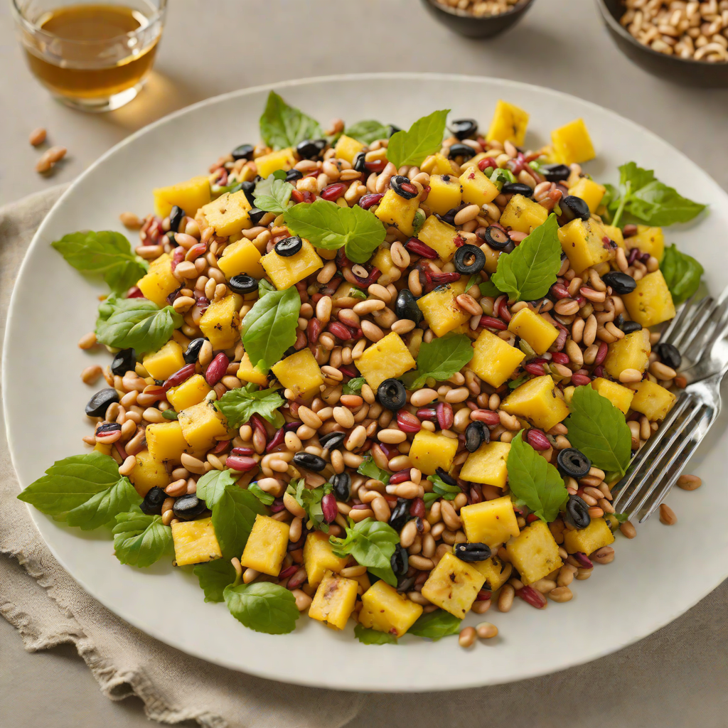 Plantain and Black-Eyed Pea Salad with Spicy Palm Oil Dressing