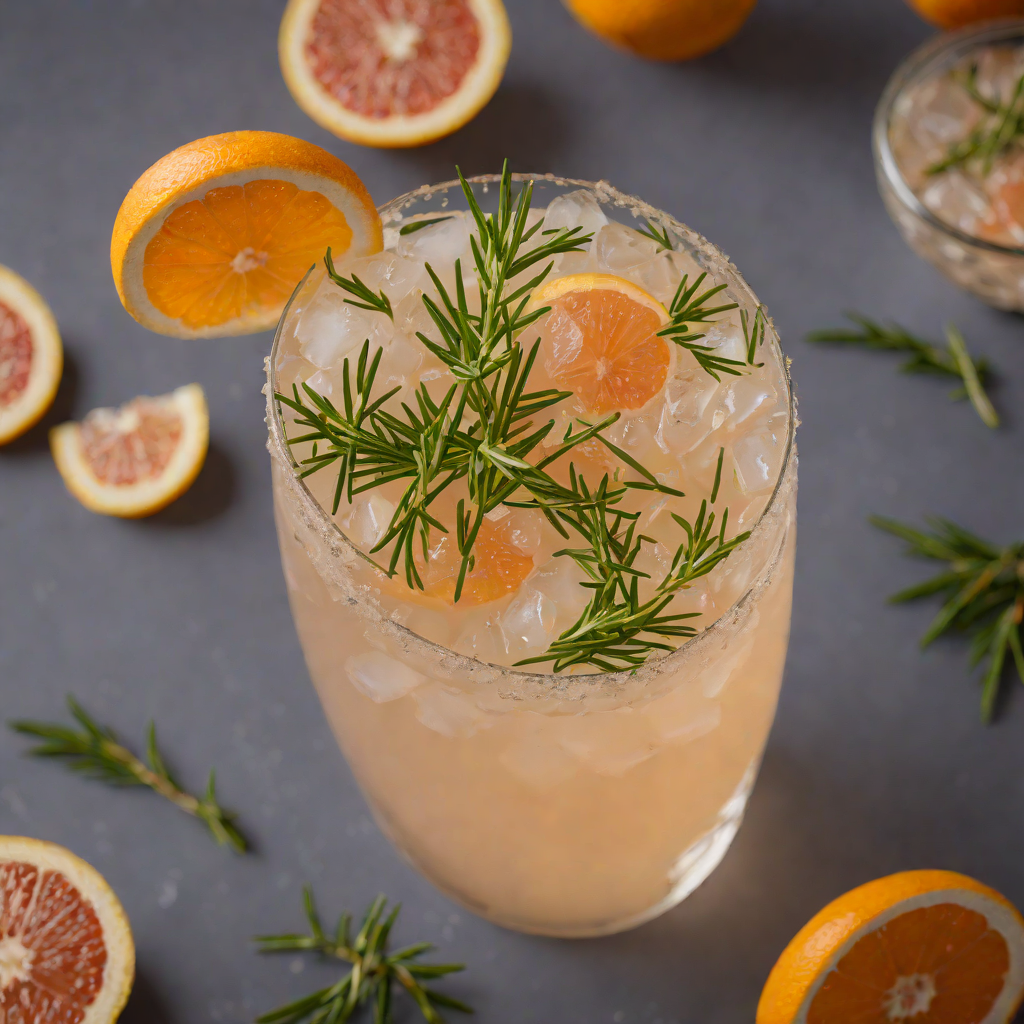 Stirred Rosemary-Grapefruit Gin Fizz