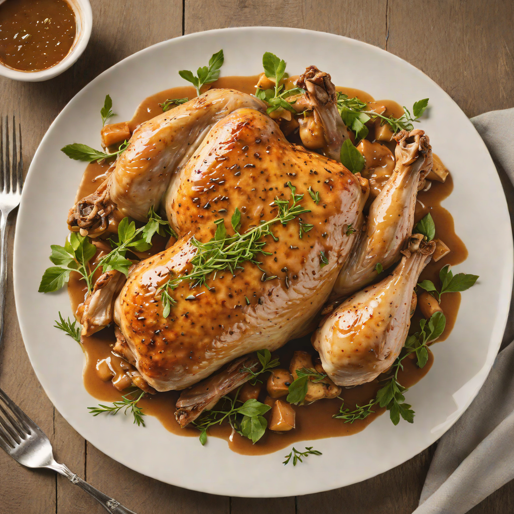 Slow-Roasted Herb Chicken with Tangy Classic Gravy