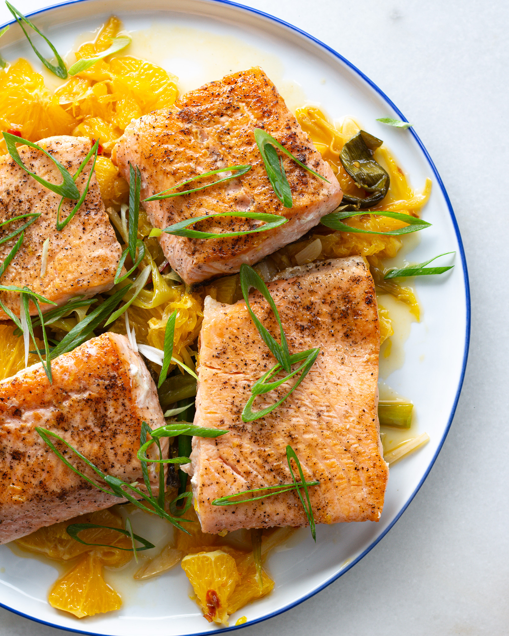 Ginger-Citrus Baked Salmon with Zucchini