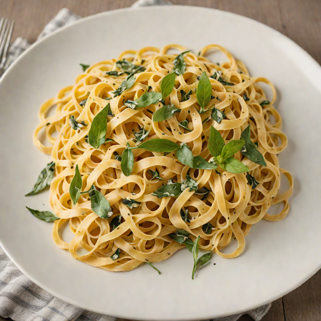 Homemade Italian Fettuccine with Sage Brown Butter