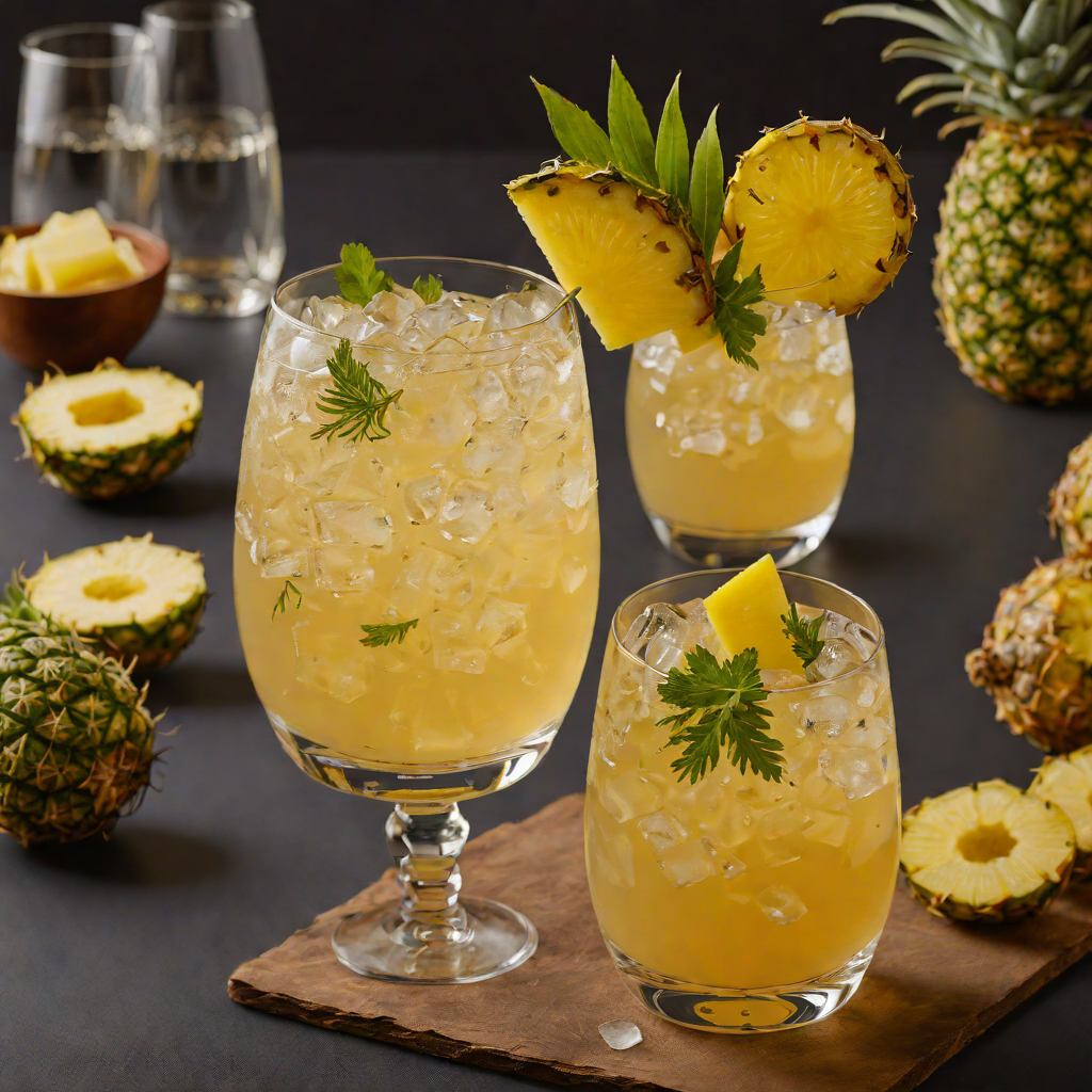 Pineapple Ginger Dark Rum Collins
