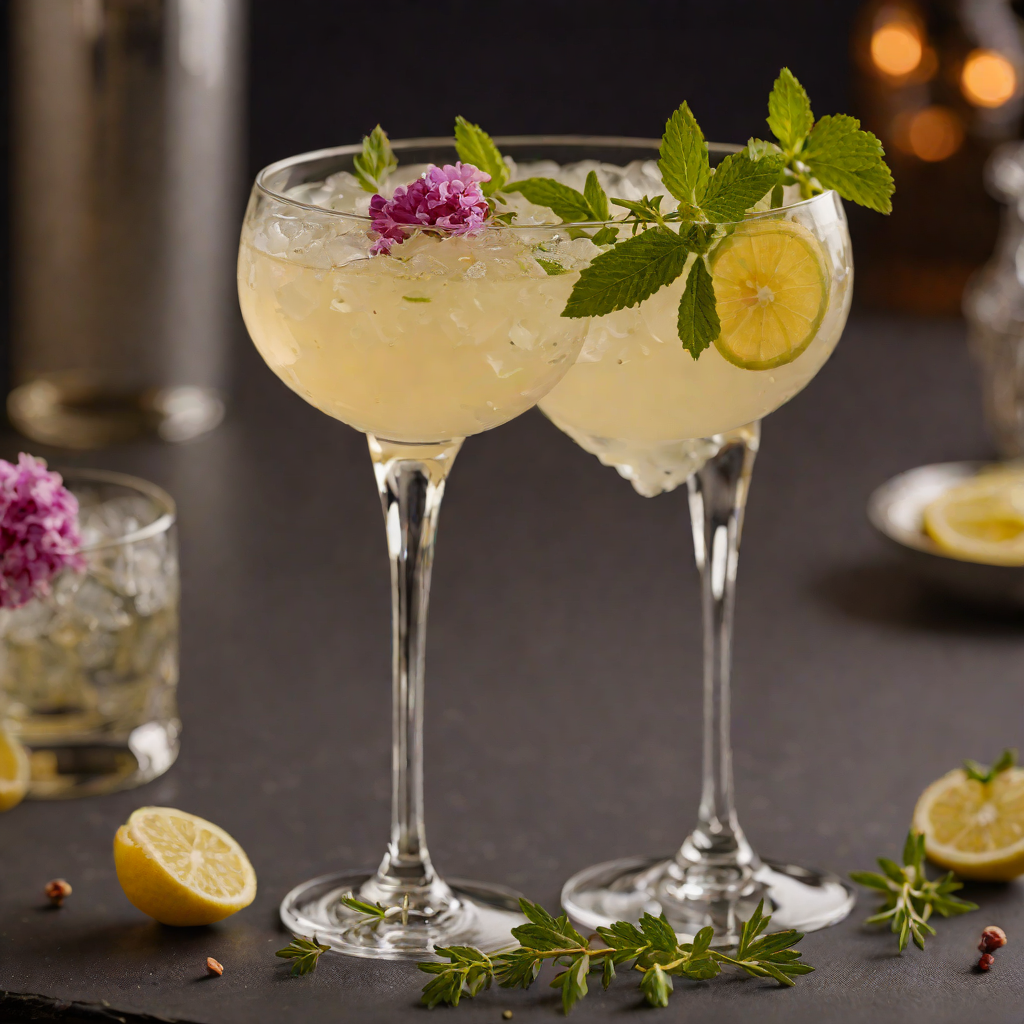 Herbal Gin Blossom Fizz