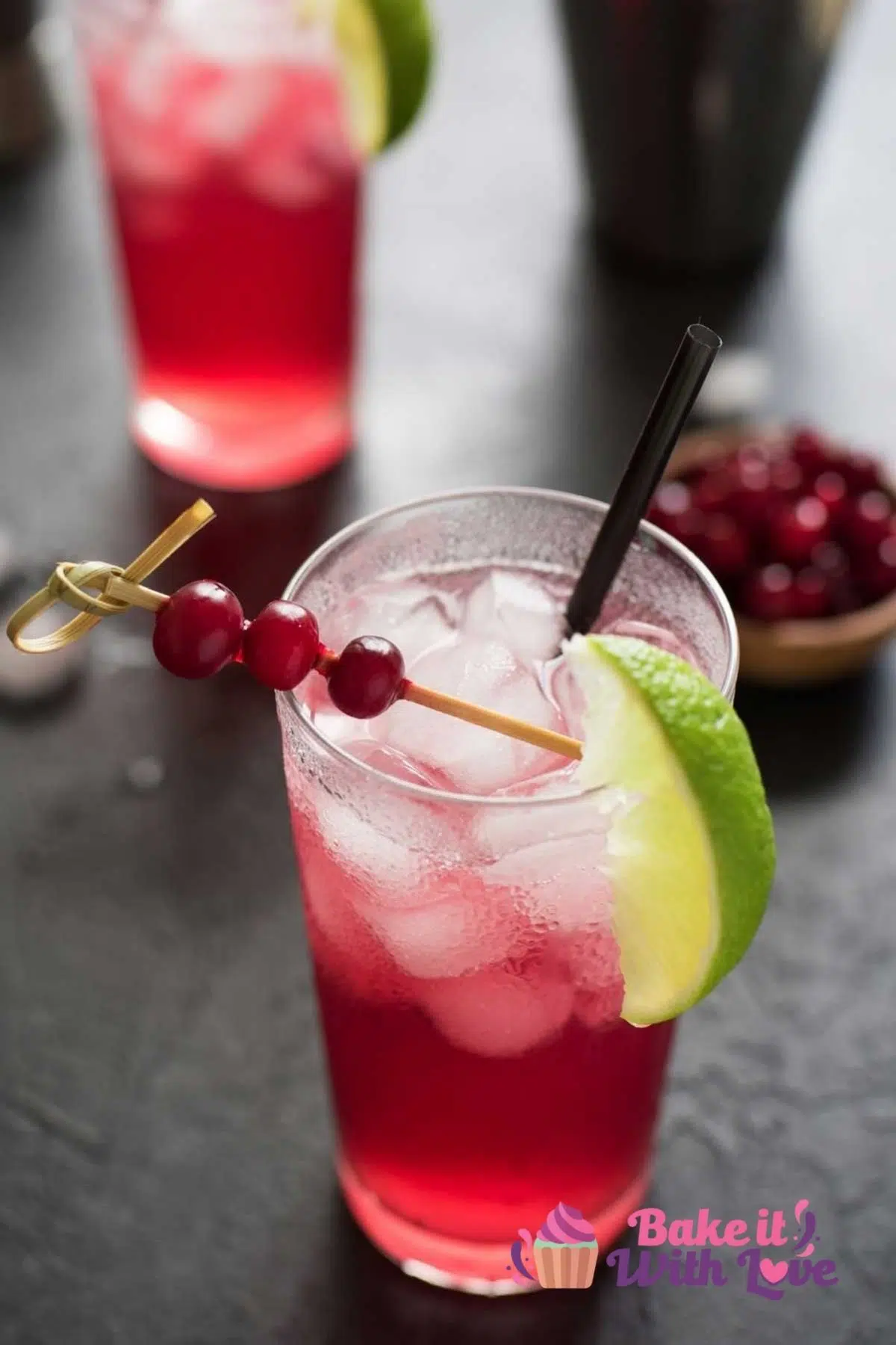 Cape Codder Cocktail with Fresh Lime and Vodka