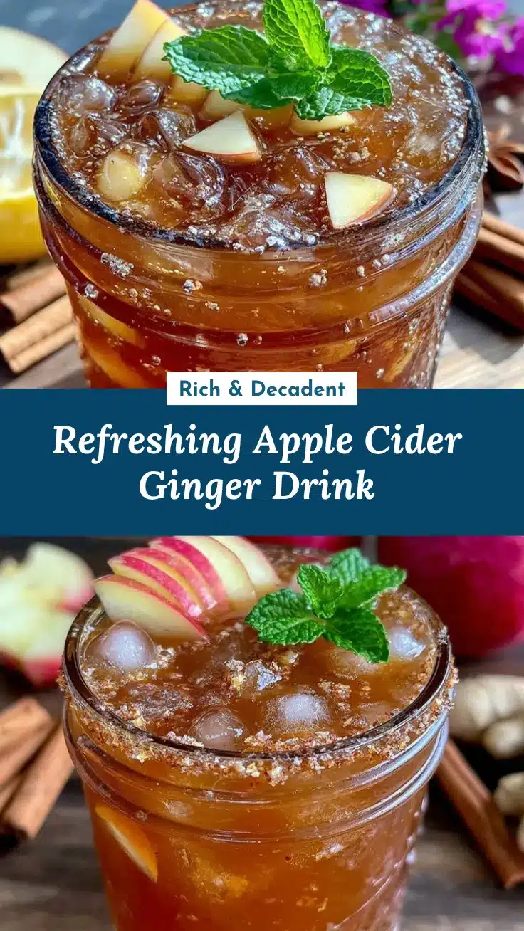 Autumn Switchel with Apple Cider and Ginger