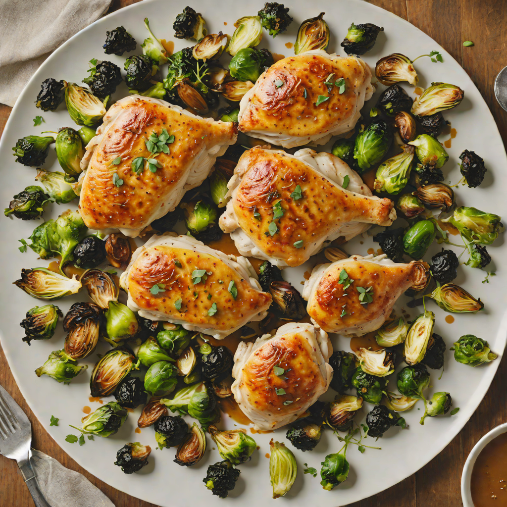 Sheet Pan Maple-Dijon Chicken with Roasted Brussels Sprouts