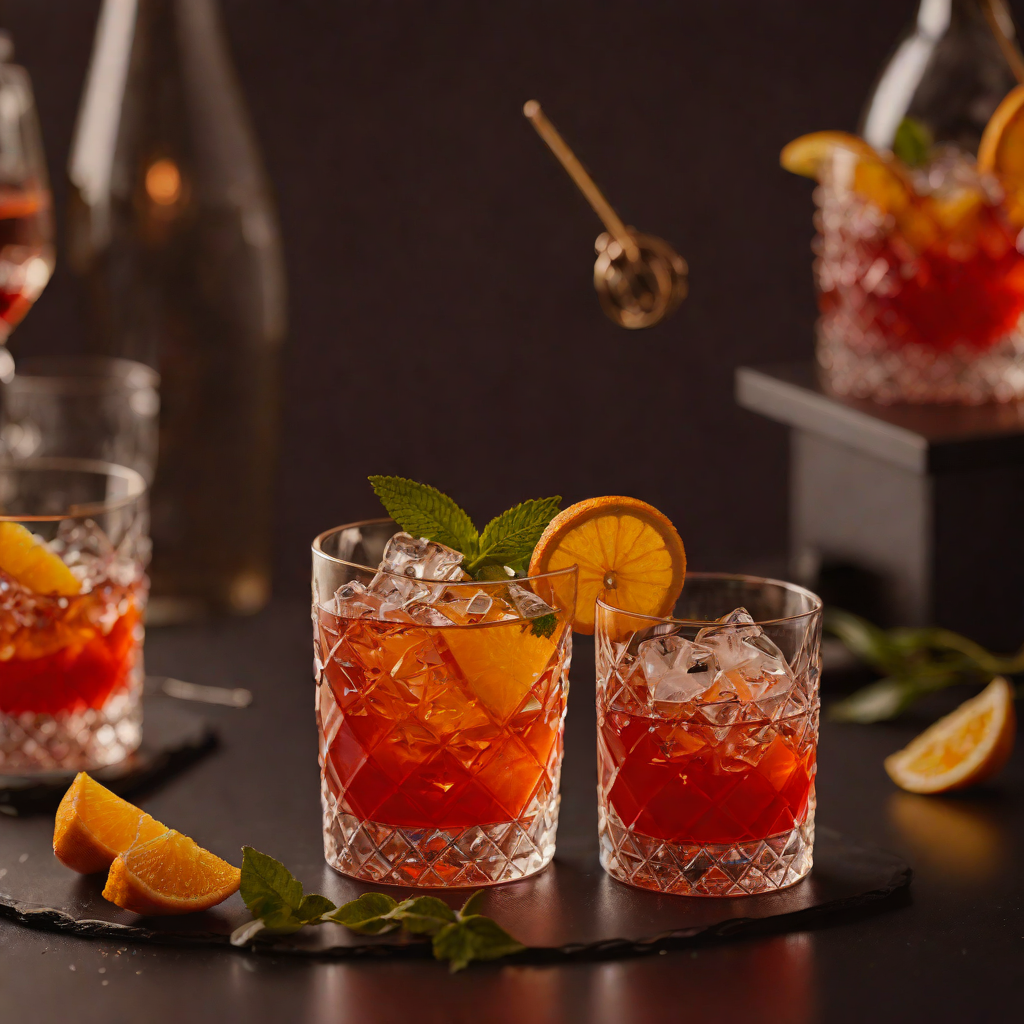 Tropical Mezcal Sunset Negroni