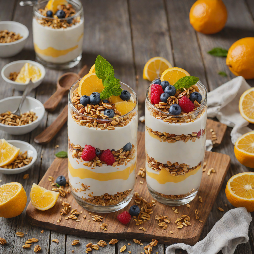 No-Bake Citrus and Yogurt Parfait with Honey and Granola