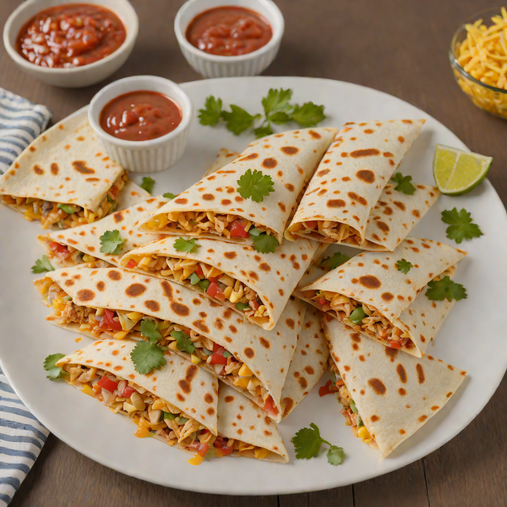 Kid-Friendly Cheesy Chicken Quesadilla with Mild Salsa