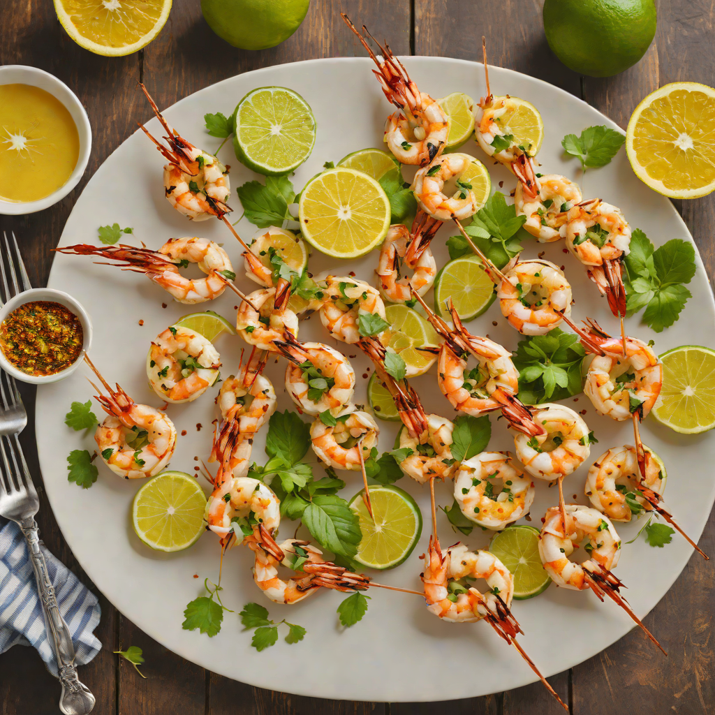 Citrus-Marinated Grilled Shrimp Skewers with Chili Lime Butter