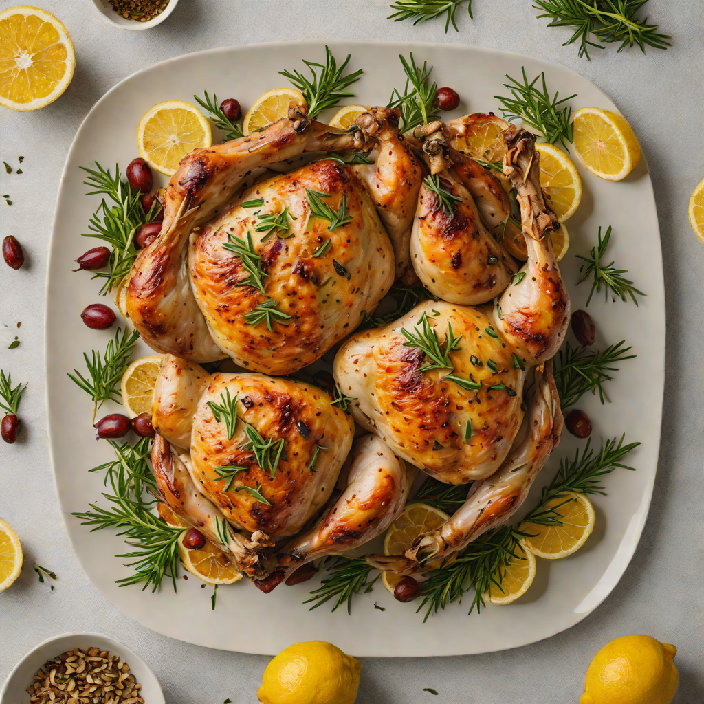 Rosemary and Sumac Roasted Chicken with Lemon and Garlic