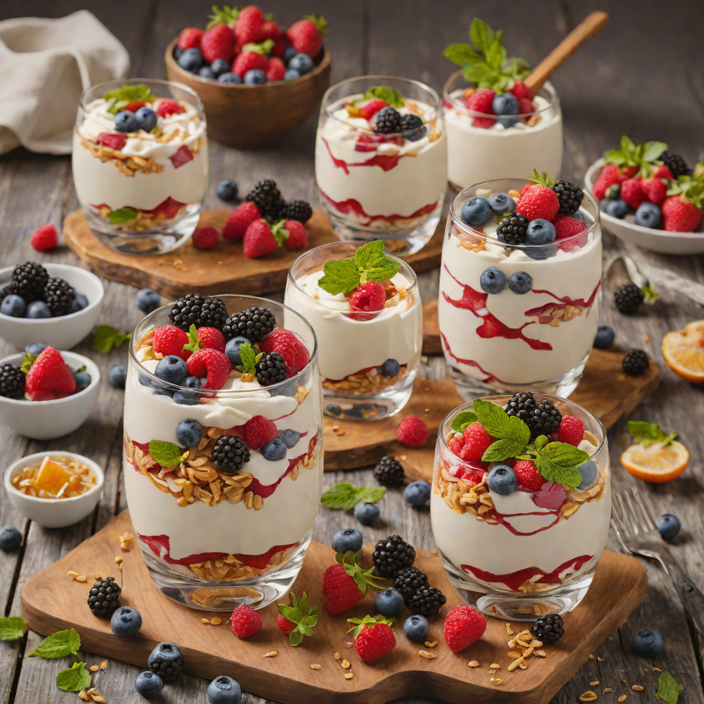 Five-Ingredient Honey Yogurt Parfaits with Mixed Berries