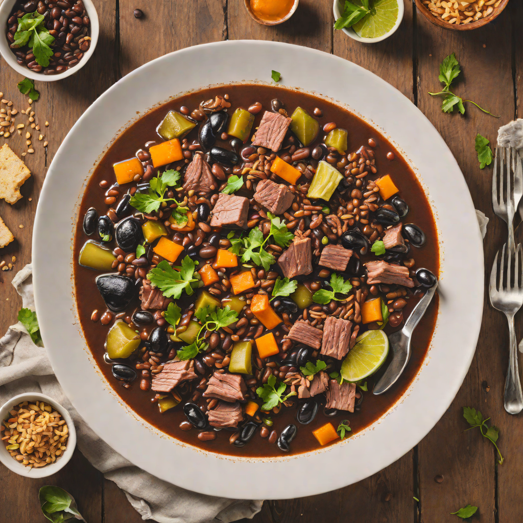 Slow-Cooked Black Bean Feijoada with Pork Shoulder
