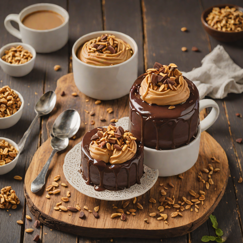 Five-Ingredient Chocolate Peanut Butter Mug Cake