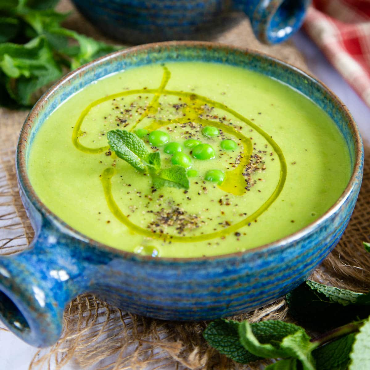 Pea and Mint Soup with Lemon Zest