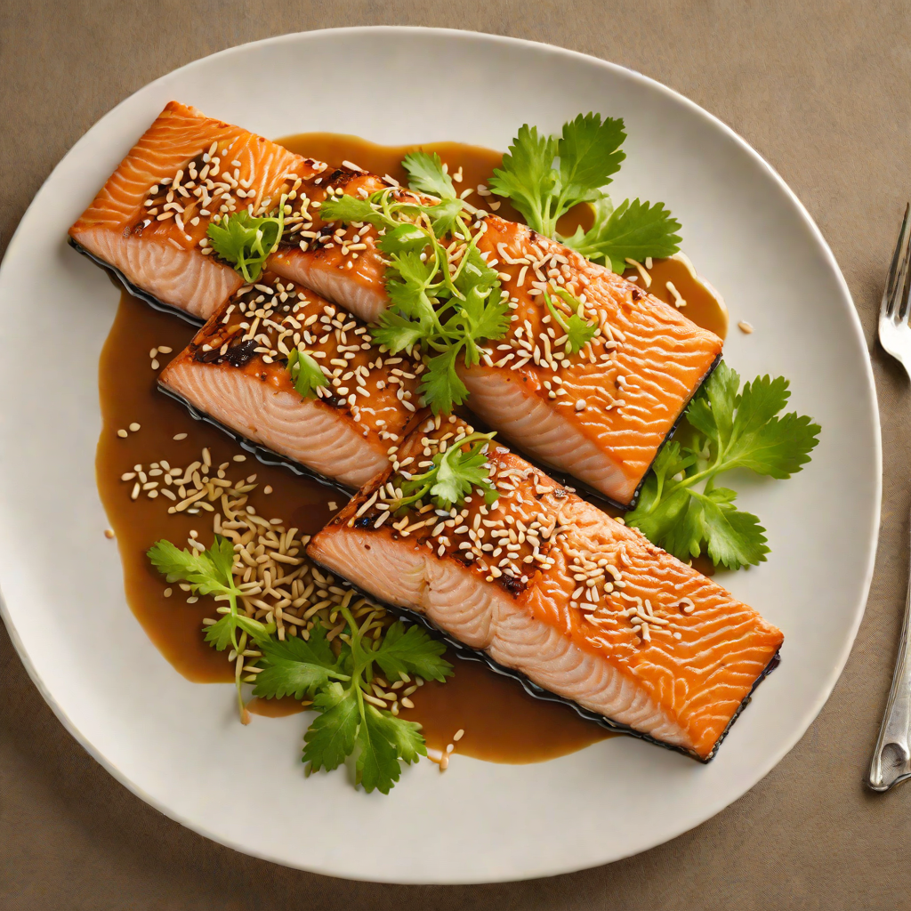 Pan-Seared Salmon with Miso Glaze and Sesame